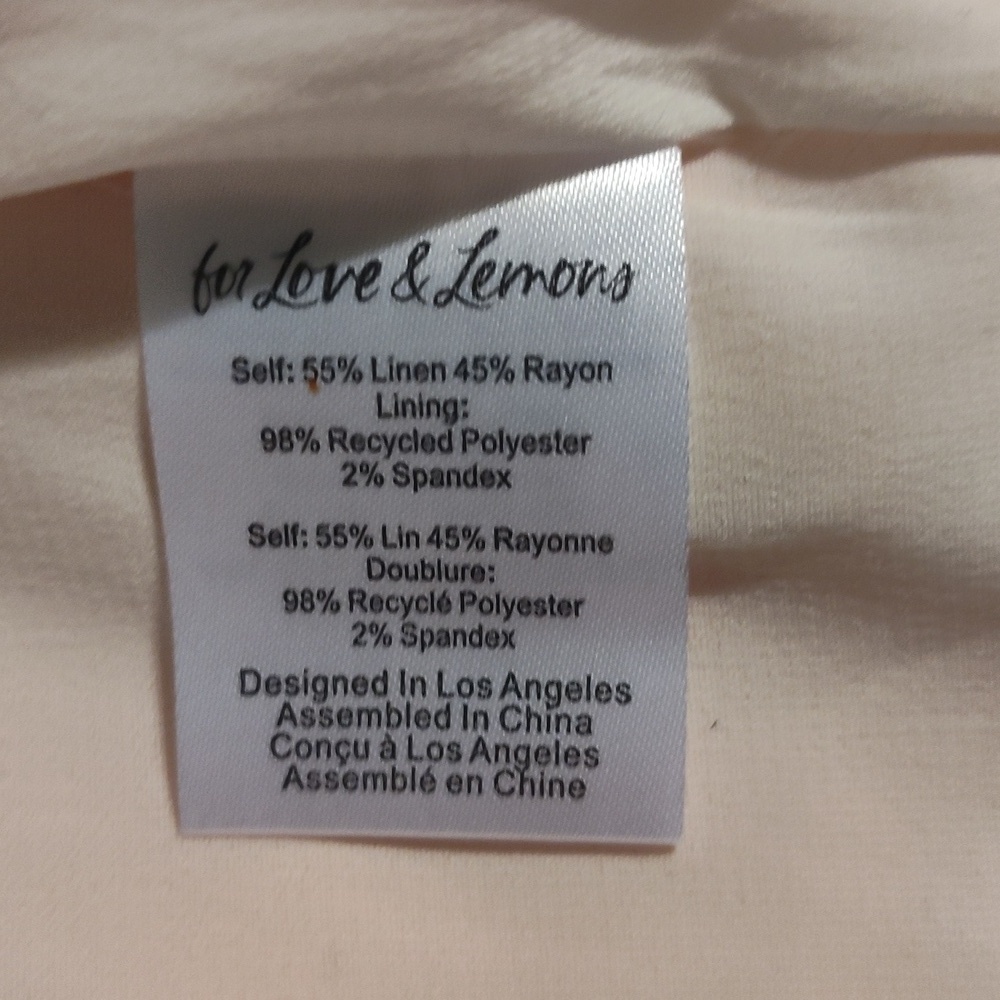 FOR Love And Lemons Size XSmall Womens Blazer Eugenie Linen-Blend Crop Orange - Picture 4 of 8